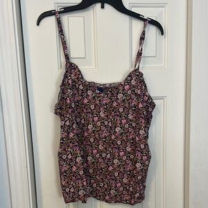 Old Navy Pink and Blue Ruffled Camisole Top